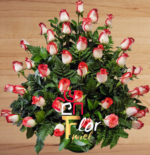 Jarrón de Rosas Flor Miel | FLOR MIEL